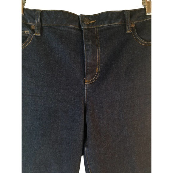 Lands'End Womens Jeans 14 Mid Rise Skinny Stretch Cotton Blend 34x29 - Picture 6 of 11